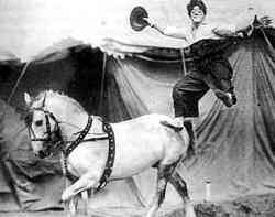 Circus bareback rider Poodles Hanneford