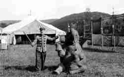 Roger Barnes with elephant Telma