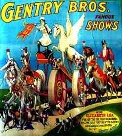 Gentry Bros Circus Poster