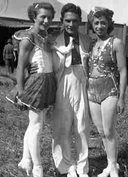 Circus trapeze star Teresa Morales Machett and Pedro